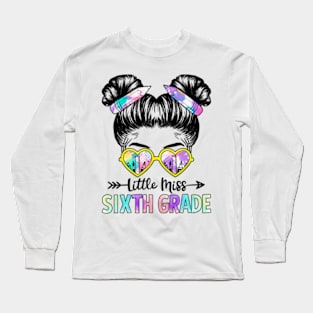 Little Miss Sixth Grade Girls Back To School Shirt Daughter Long Sleeve T-Shirt